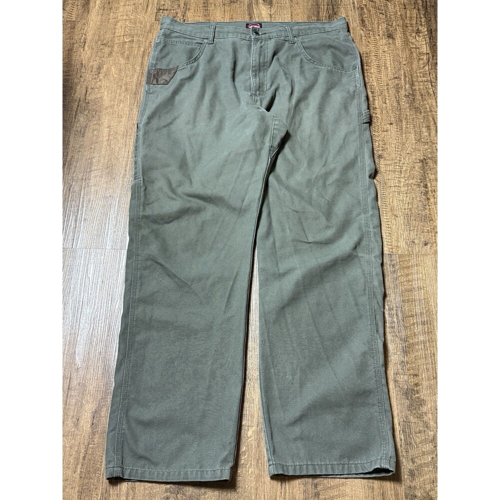 Wrangler RIGGS Workwear Mens 38x32 Cotton Ripstop Cargo Pants Green Utility